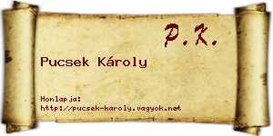 Pucsek Károly névjegykártya