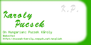 karoly pucsek business card